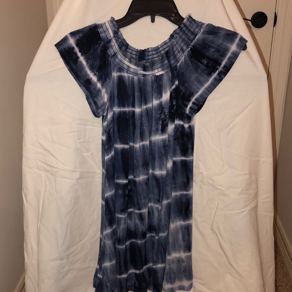 Blue wash dress